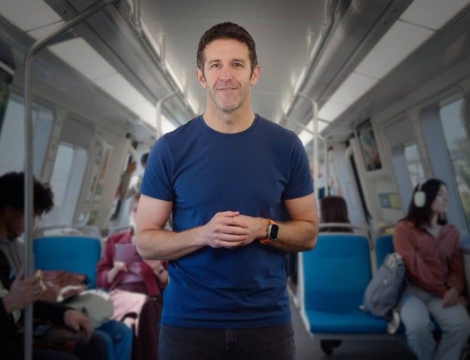 John Ternus during an official tour