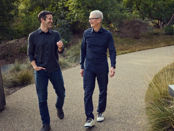 John Ternus in a conversation with Tim Cook