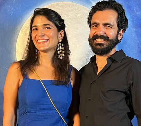Karan Tejpal with his wife