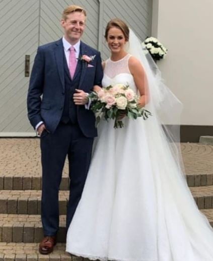 Michael Patrick with his sister, Kate