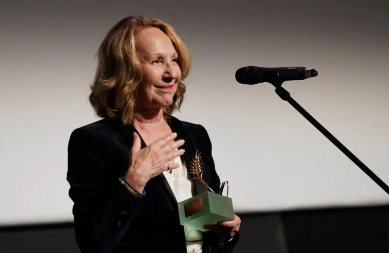 Nathalie Baye, after being conferred with Honorary Spikes at the 68th Valladolid International Film Festival (Seminci) (2023)