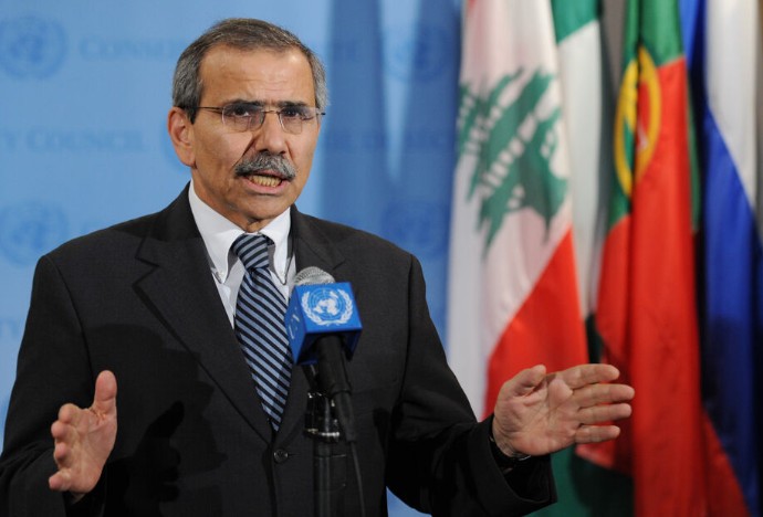 Nawaf Salam while representing Lebanon at the United Nations Security Council (UNSC)