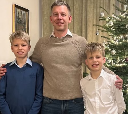 Péter Magyar with his sons