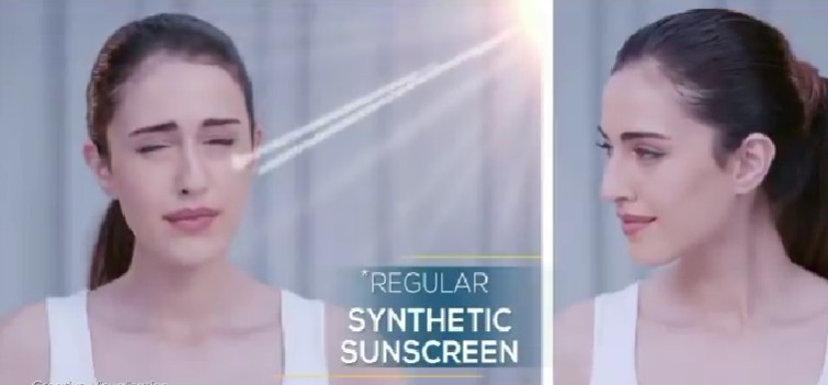 Samreen Kaur in a still from the advertisment of La Shield