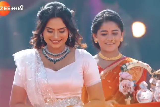 Tanvi Kolte (left) in a still from a television show