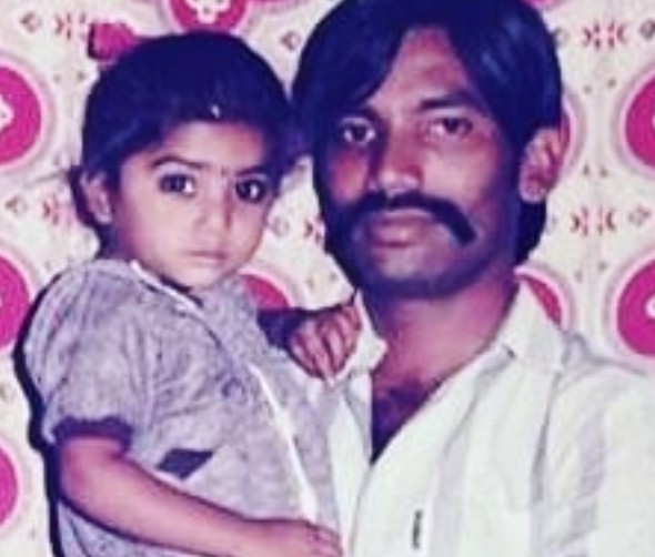 A childhood picture of Tejaswi Satpute