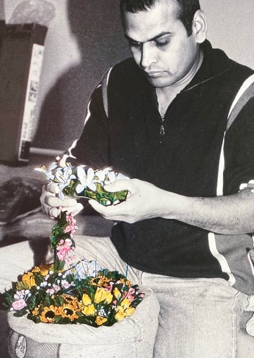 An old picture of Subodh Gupta during his tour to Fukuoka Asian Art Museum in Japan in 1999