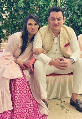 Basuri Chokshi with her husband
