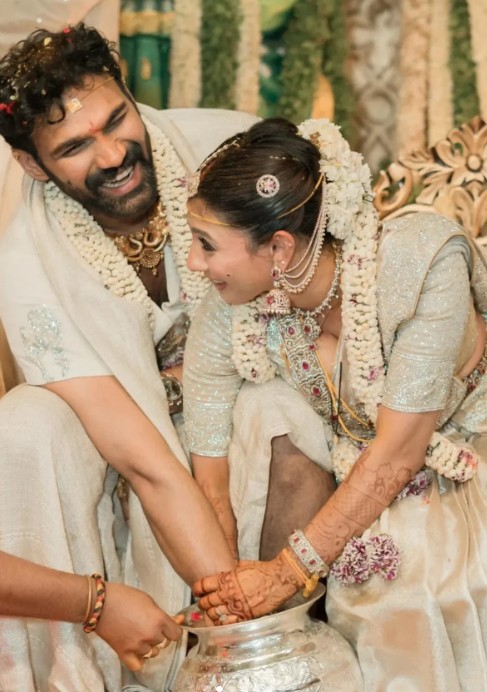 Bellamkonda Sai Sreenivas with Kavya Reddy