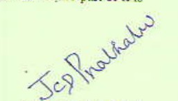J. C. D. Prabhakar's Signature