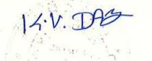 K. V. Vijay Damu's signature