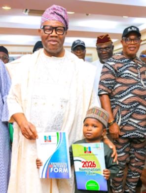 Mahmud Sadis Buba, while presenting his nomination form to Nigeria Vice President Kashim Shettima