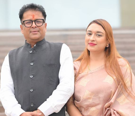 Manab Deka with Raajashree Saikia Deka