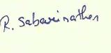 R Sabarinathan's signature