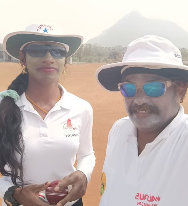 Rithika Sri with his trainer