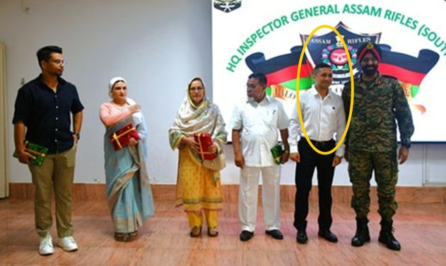 Rizwan Malik honoured by Major General Ravroop Singh at Mantripukhri Garrison in Imphal West