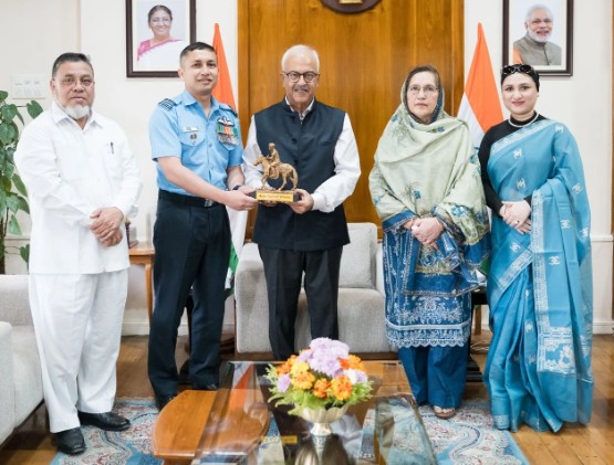 Rizwan Malik with his family members and the Governer of Imphal