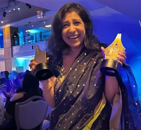 Sanchita Basu De Sarkar with her award