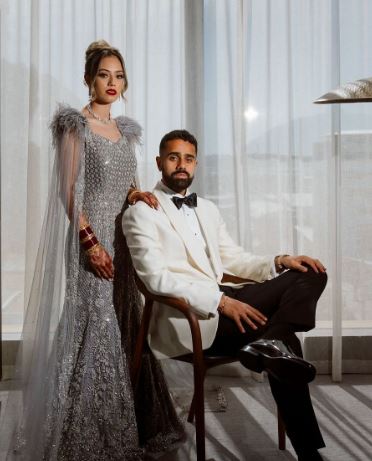 Sarpreet Singh with his wife