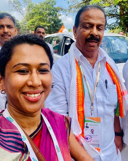 Shama Mohamed during Bharat Jodo Yatra