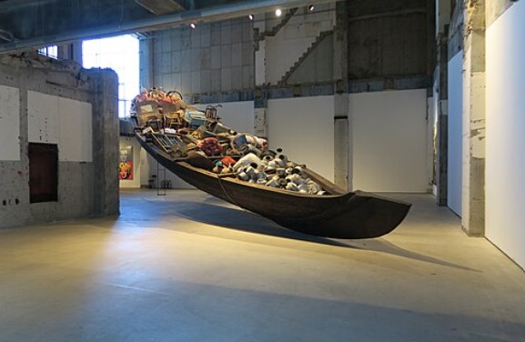 Subodh Gupta, What Does the Vessel Contain, That the River Does Not, 2012