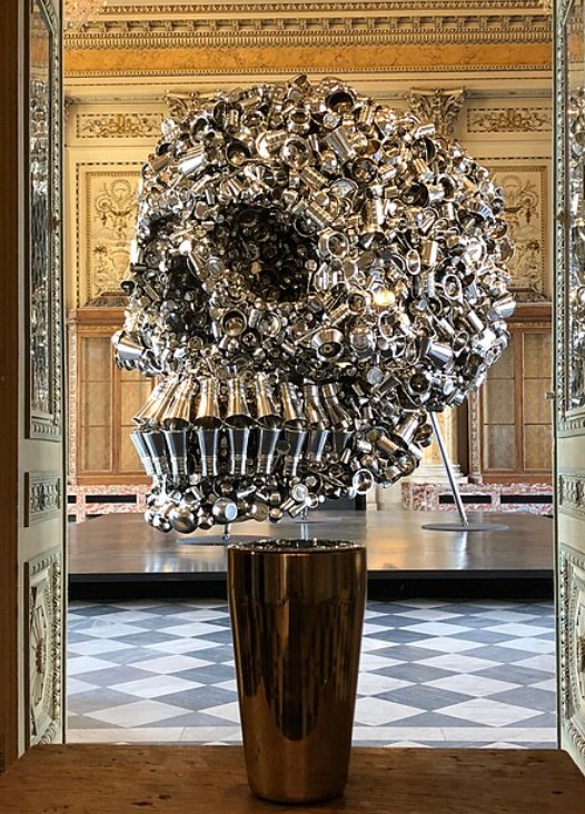 Subodh Gupta's structure 'Very Hungry God' in 2009