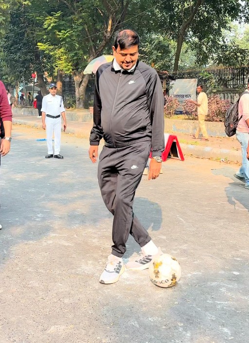 Sujit Bose while playing football