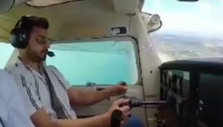 An old picture of Sachet Engineer from the cockpit of an aircraft