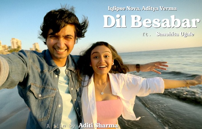 Sanchita Ugale on the cover of the music video of the song Dil Besabar