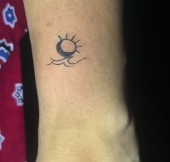 Sayoni Chakraborty's tattoo on the right wrist