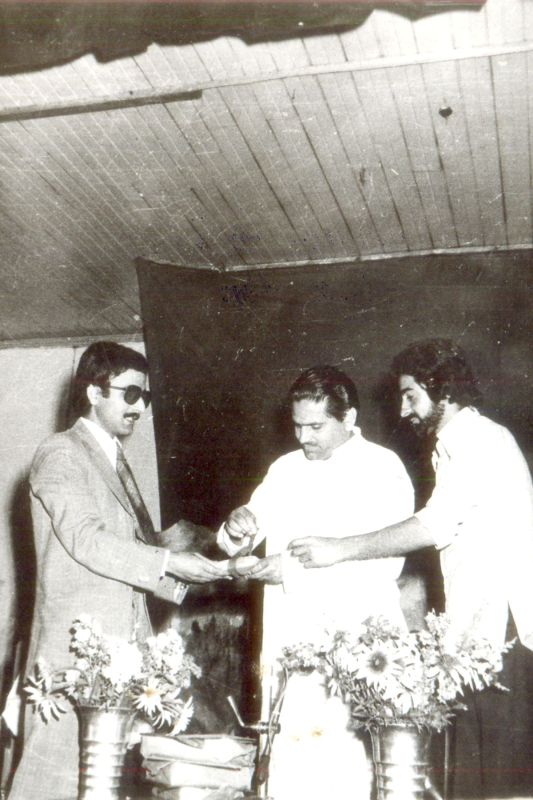 Syed Amin Tabish at the release of his first book at Government Women's College, Nawakadal