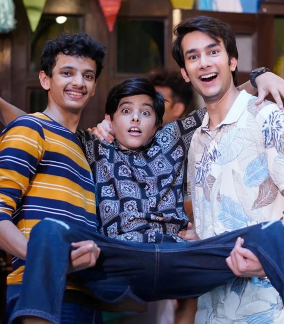 A still of Yudhvir Ahlawat (middle) from the web series CO-ED (2025)