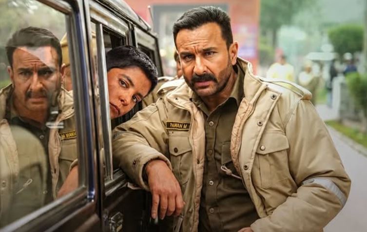 A still of Yudhvir Ahlawat with Saif Ali Khan from the film Kartavya (2026)