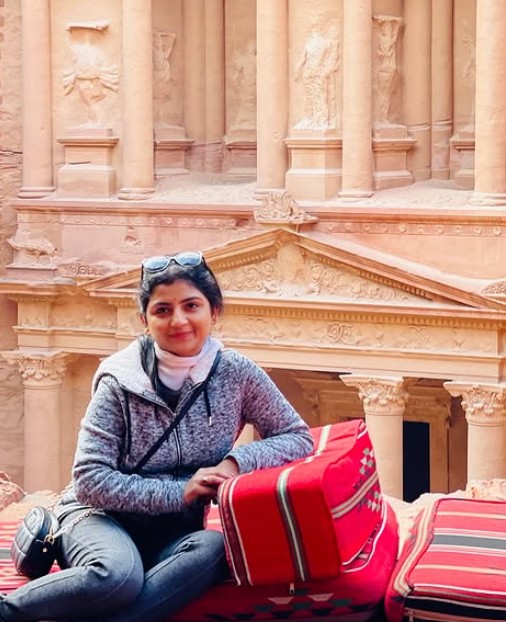 Aditi Munshi during a trip to Jordan