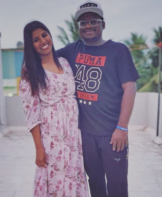 Arivu with his wife