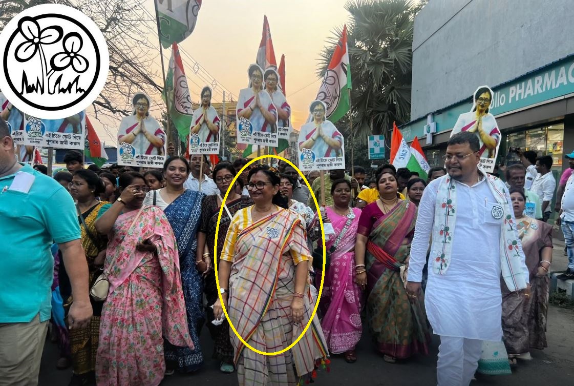 Chandrima Bhattacharya, while campaigning for 2026 West Bengal Assembly Election
