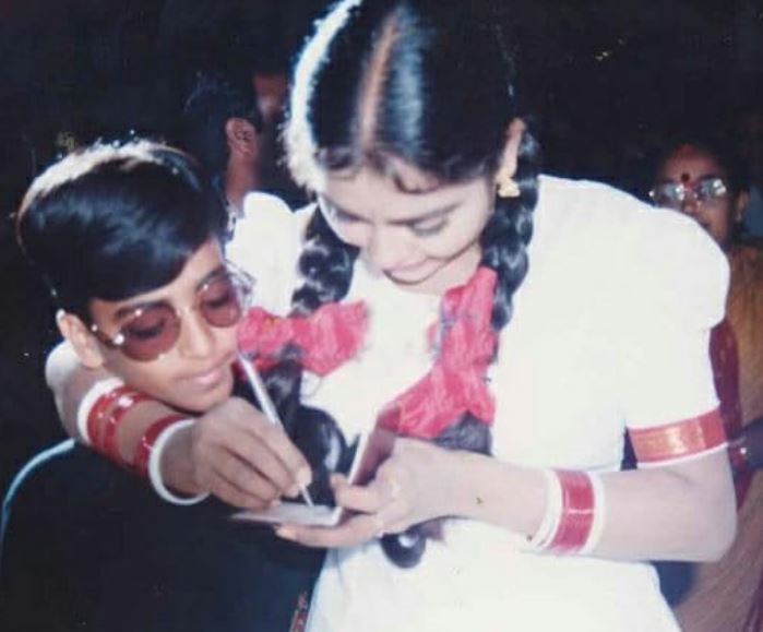 Childhood picture of Shruthi Krishna