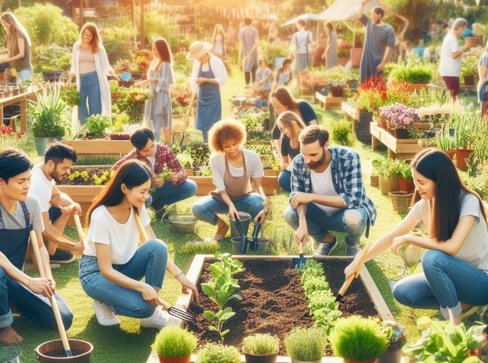A picture showing collective action by individuals for an effective approach to support global sustainability