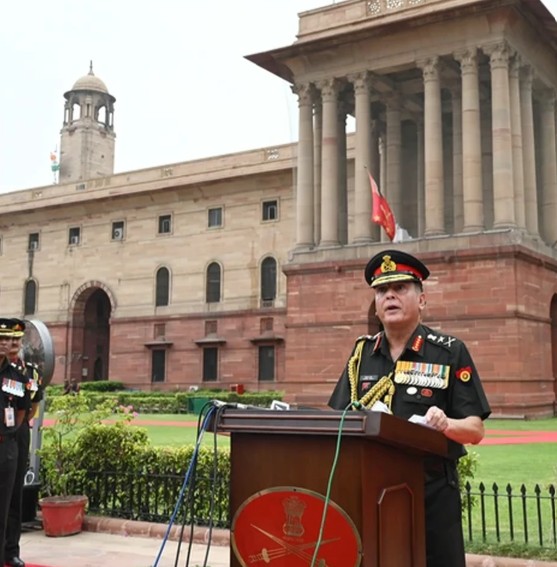 Dhiraj Seth while delivering a speech