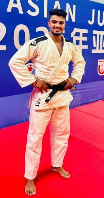 Harsh Tokas during a Judo championship