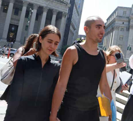 Ivan Beerkus and Angela Nikolau after they were arrested by the New York City Police Department