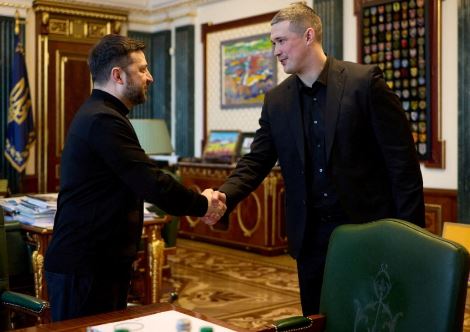 Mykhailo Fedorov with Ukraine's President Volodymyr Zelenskyy