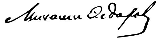 Mykhailo Fedorov's signature