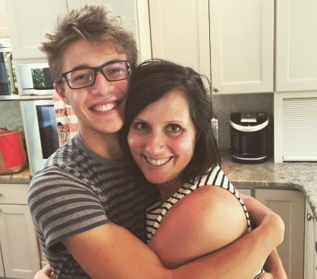Myles Mantzaris with his paternal aunt, Nicola Mantzaris