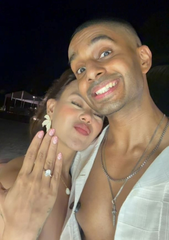 Rohit Yadav after proposing to Rowhi Rai in Maldives