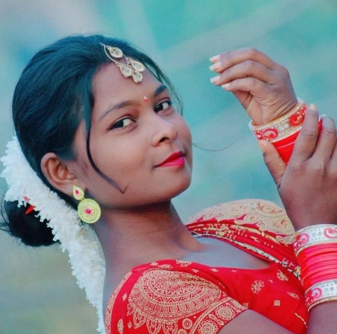Sonia Behera while rehearsing for a theatre play