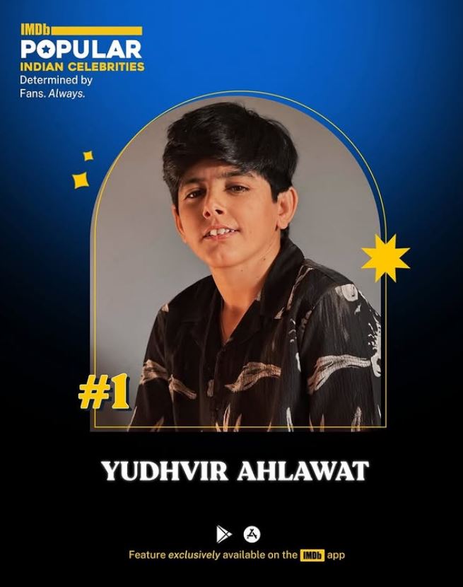 Yudhvir Ahlawat featured on IMDb’s Popular Indian Celebrities list