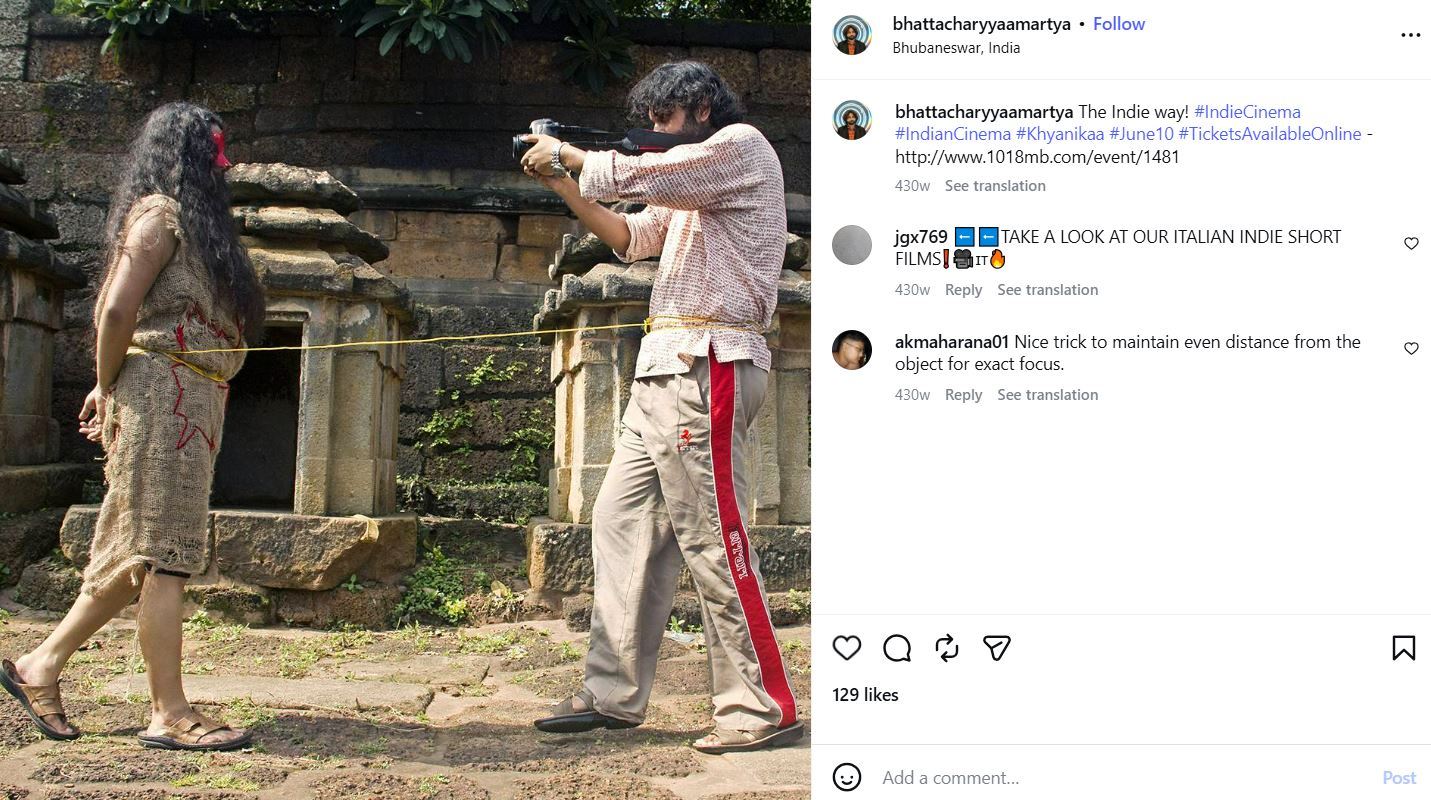 Amartya Bhattacharyya during the making of 'Khyanikaa - The Lost Idea' (2017)