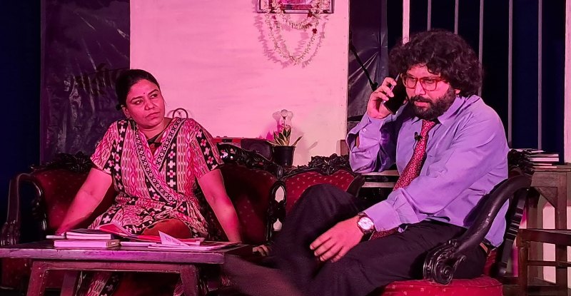 Amartya Bhattacharyya performing in a play