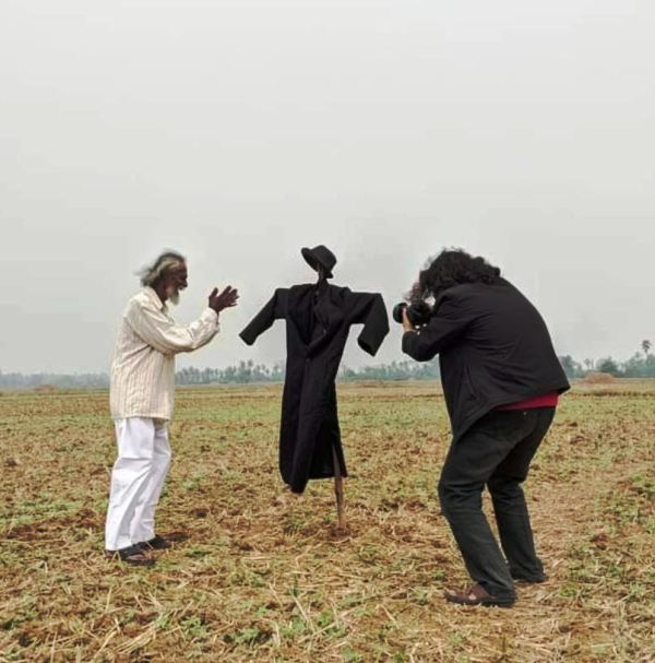 Amartya Bhattacharyya shooting the Odia film 'Adieu Godard' (2021)